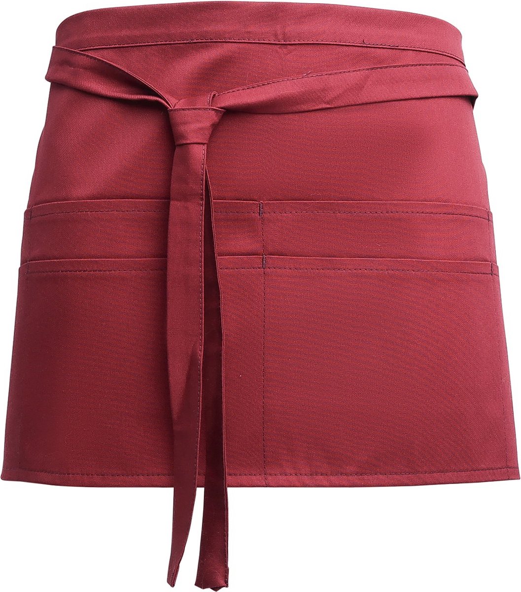 Pavelinni | Atta | Korte Horeca Schort | Keuken/kookschort | Horeca sloof | Rood/Bordeaux