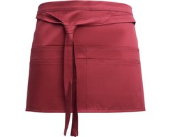 Pavelinni | Atta | Korte Horeca Schort | Keuken/kookschort | Horeca sloof | Rood/Bordeaux