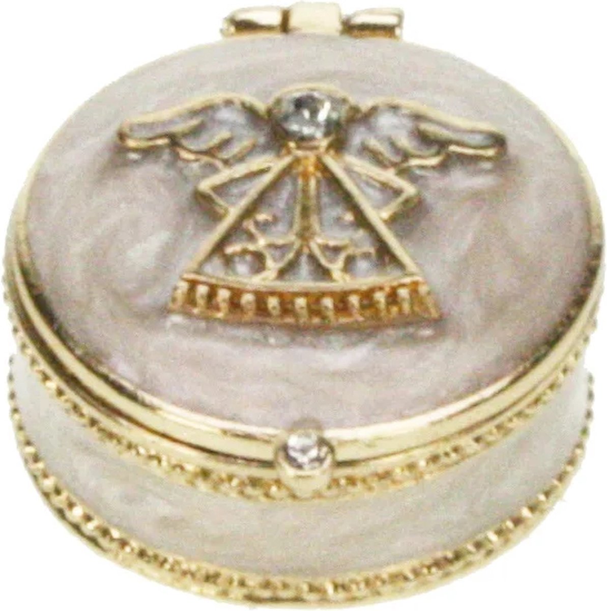Doosje Engel beige Ø3,5x2cm