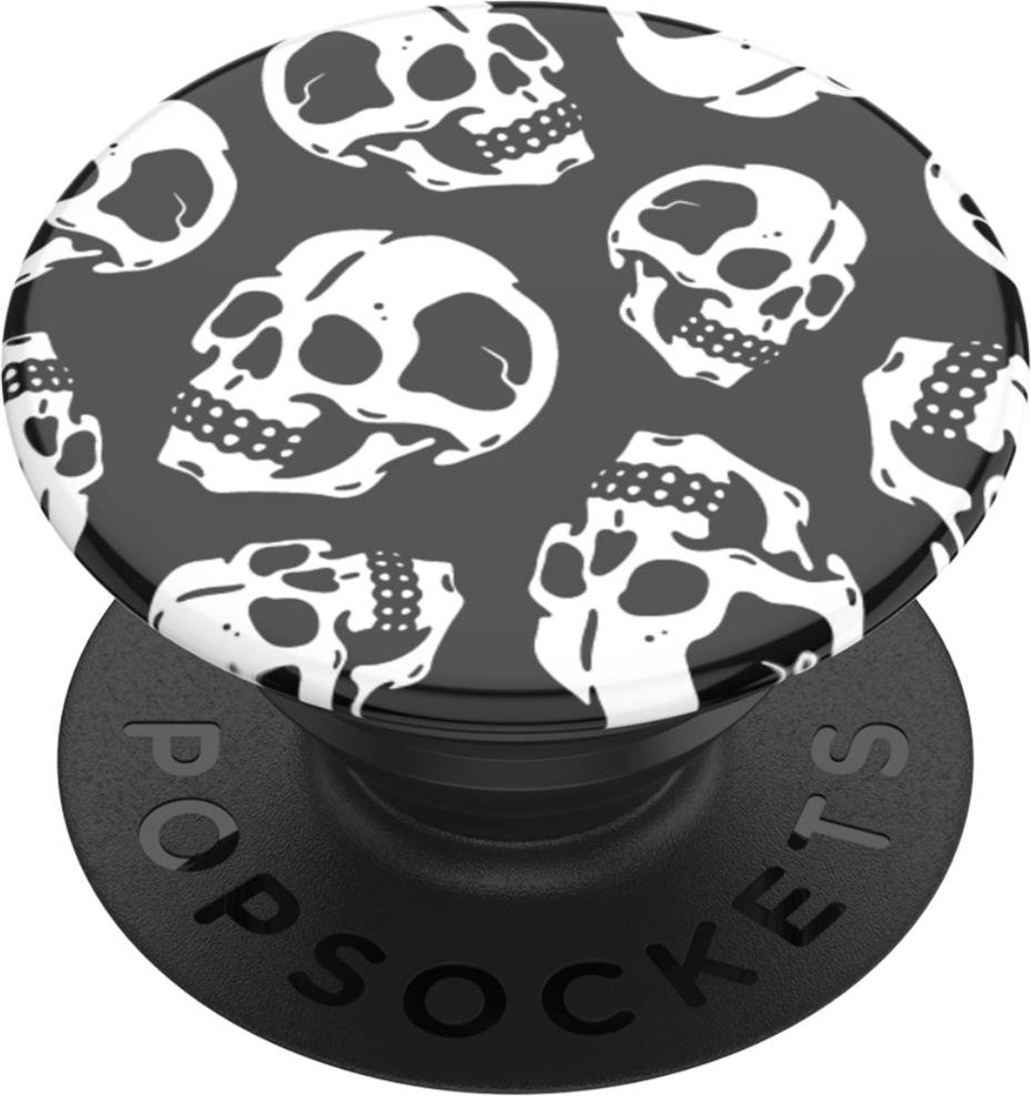 PopSockets, PopGrip voor Universele Smartphone Skelly, Wit / Zwart