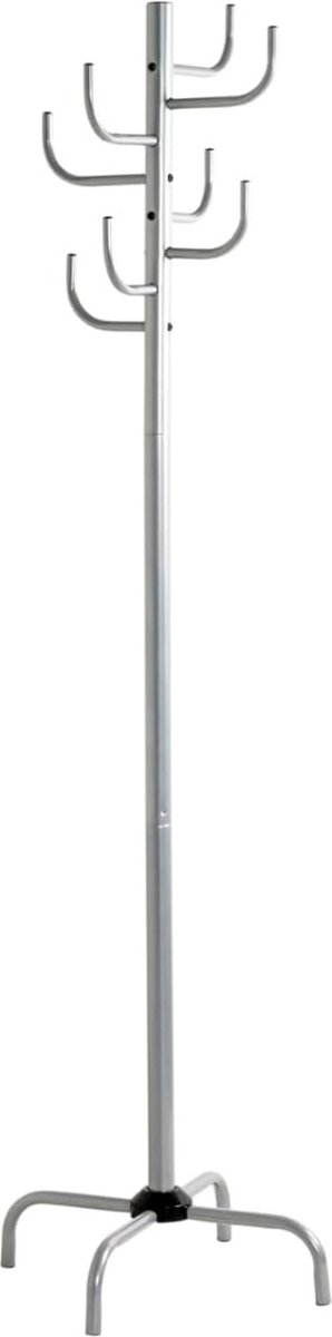 VELTRR® Kapstok Staand - Garderoberek - Kledingrek Haken- Industrieel - Aluminum