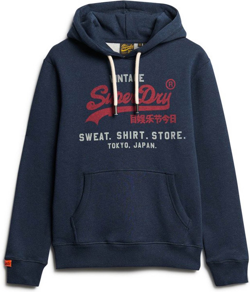 Superdry VL HERITAGE RELAXED HOOD Heren Trui Blauw