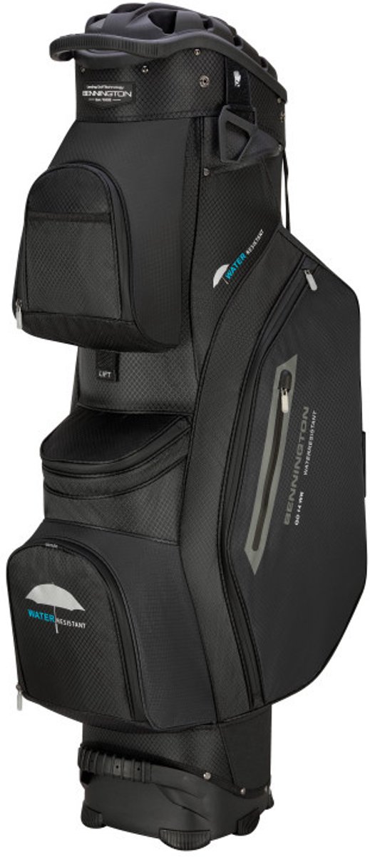 Bennington QO14 WR Golftas - Cartbag - Waterafstotend materiaal - Zwart