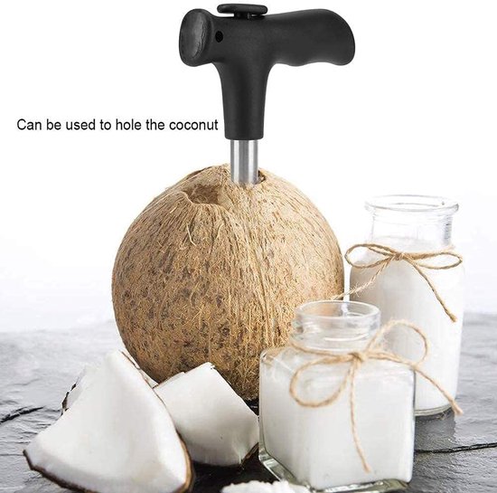 Coconut Opener Tool Dikke metalen basis, Fruit Opener Handpers Driller Opener, Handmatige Coconut Hole Opening Machine Keukengereedschap voor Jong/Tender Coconut Fruit Shop Thuisgebruik