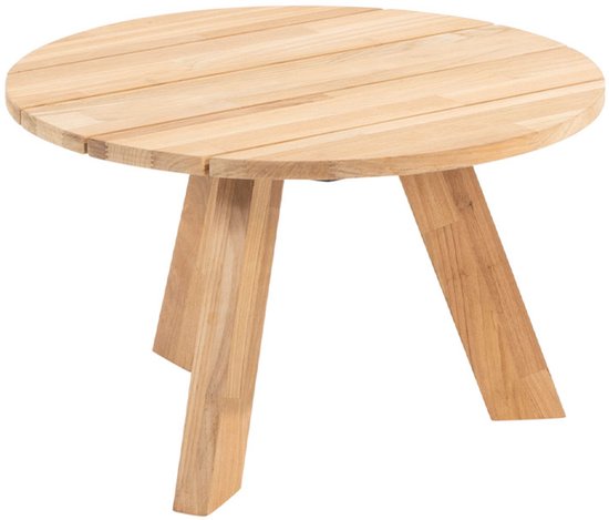 Table de jardin lounge Cosmic 65x40 cm ronde en teak 4 Seasons Outdoor