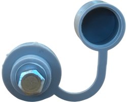 Golfplaatschroeven voor golfplaat 76/18 - verzinkt 6x50mm mét ring en dop grijs - per 25st verpakt