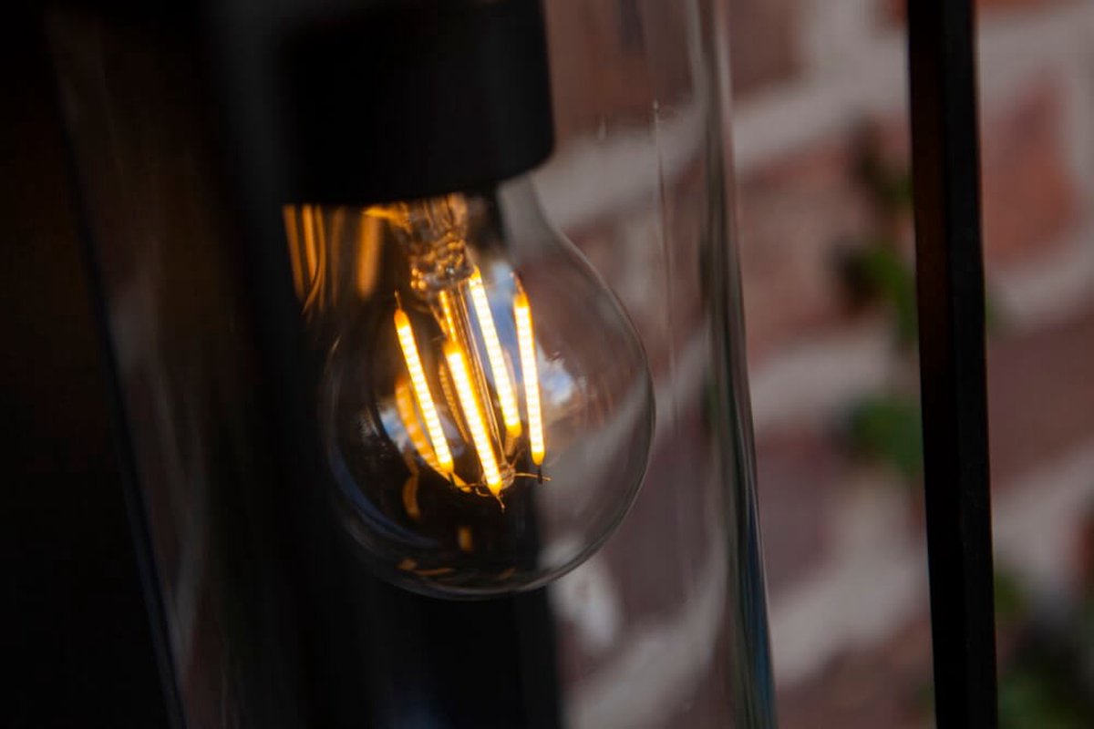 Lutec Flair - Solar wandlamp voor buiten met E27 retrofitting