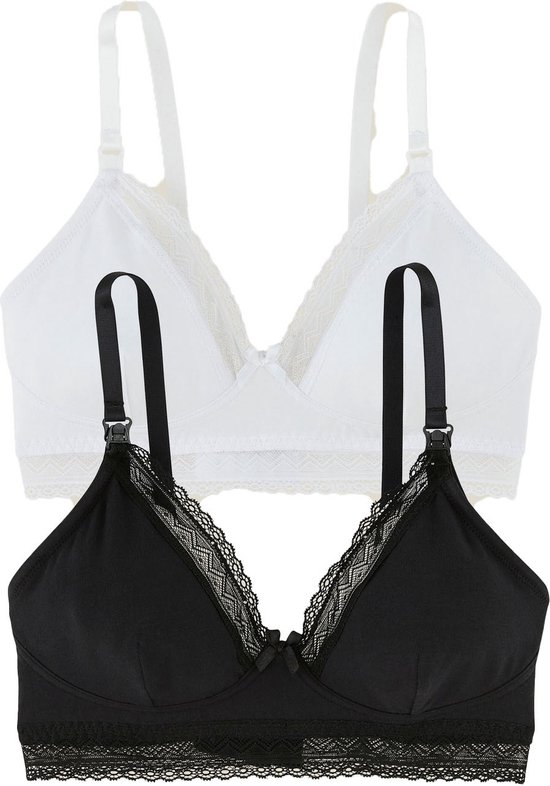 Vertbaudet 2 soutiens-gorge d'allaitement sans armatures en coton bio