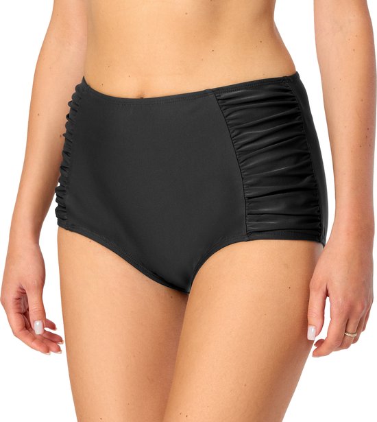 Bellivalini Dames Zwembroek - Bikinibroekje - Elastische tailleband - Polyamide & Elastaan – Zwart – 3XL - BLV-BLV50-284-SL