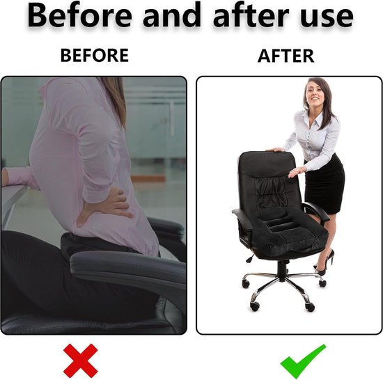 Stoelkussen, zitverhoger, autostoelkussen, 40 x 40 cm, ergonomisch orthopedisch zitkussen, kussen voor bureaustoel, auto, rolstoelkussen of zitverhoging voor volwassenen, extra breed stoelkussen