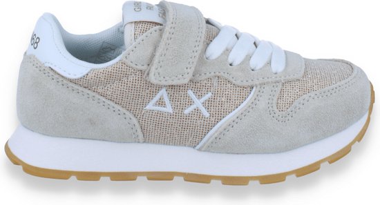 Sneaker Big Ally Glitter in similpelle e suede oro