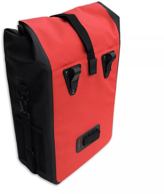Lynx Single Pannier Bag Pakaftas / Fietstas Zwart / Rood 21 L - Tarpaulin van Lynx. — afbeelding 4