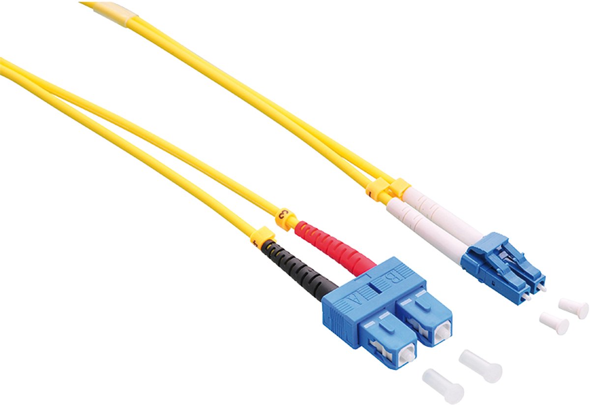 LogiLink LC/SC, 10 m 10m LC SC Geel Glasvezel kabel