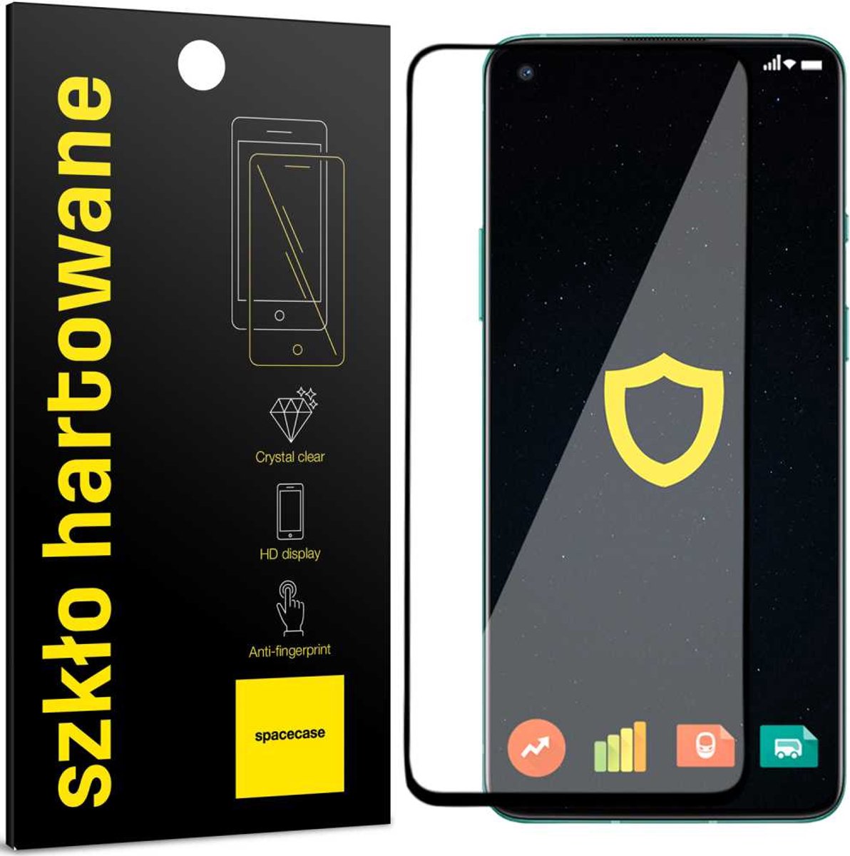 Spacecase 5D Gehard Glas Voor Oneplus 8T Beschermfolie