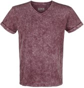 Black Premium by EMP Rood t-shirt met wassing - Heren - XL