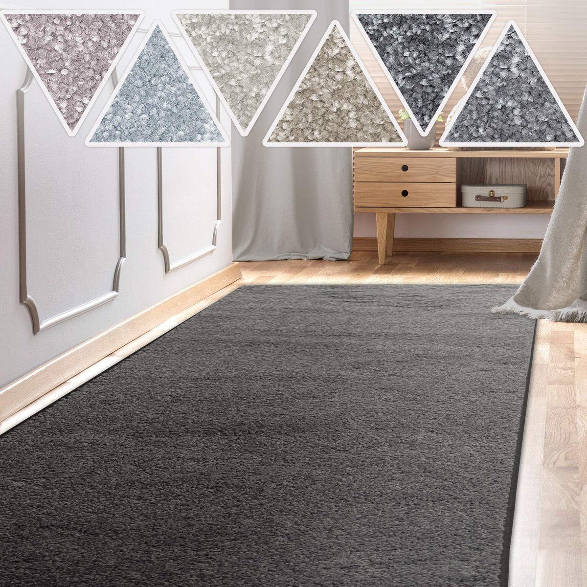 My Ninki ® Zacht en Comfortabel Tapijt voor Woonkamer, Hal en Keuken, Antislip en Onderhoudsvriendelijk