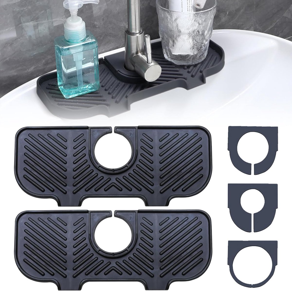 Goedkoopste Siliconen Droogmat Set voor Keuken en Badkamer, Multifunctionele Drupbescherming