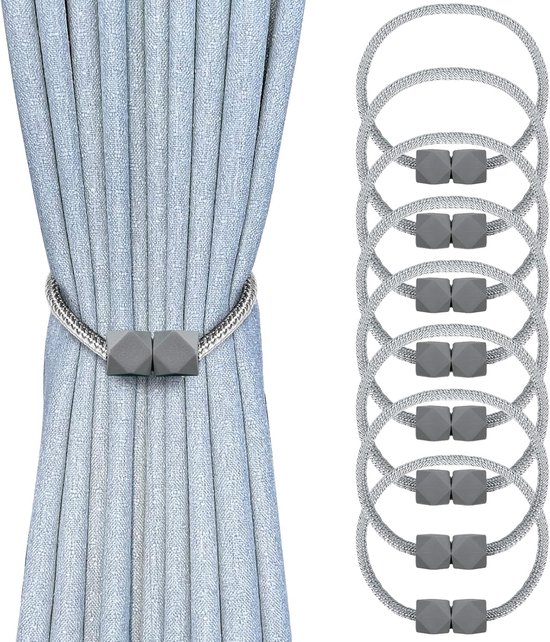 qbodp Set van 2 magnetische gordijnbinders, hars zeester, stropdasruggen voor gordijnen, binnen en buiten, elegante decoratieve gordijnhouders, paars
