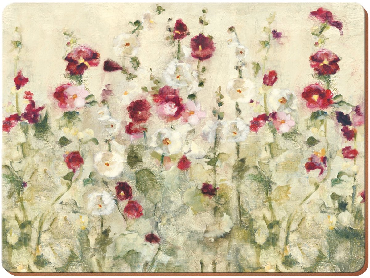 My Ninki ® Betoverende Bloemenprint Kurken Placemat Set - 6-delig, Hittebestendig en Slipvrij, 30 x 22,8 cm