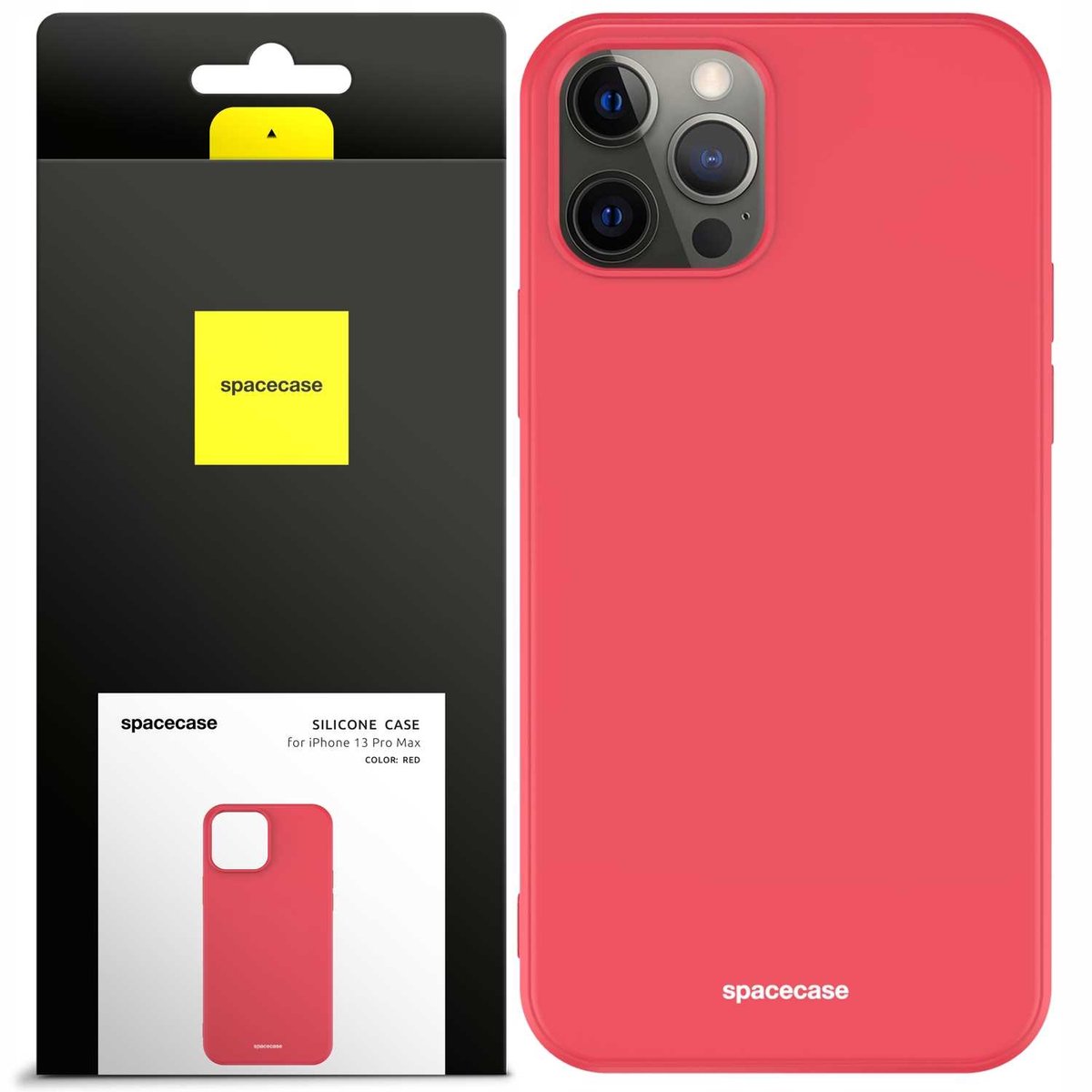 Spacecase Siliconen Case Voor Iphone 13 Pro Max Case Rode Cover
