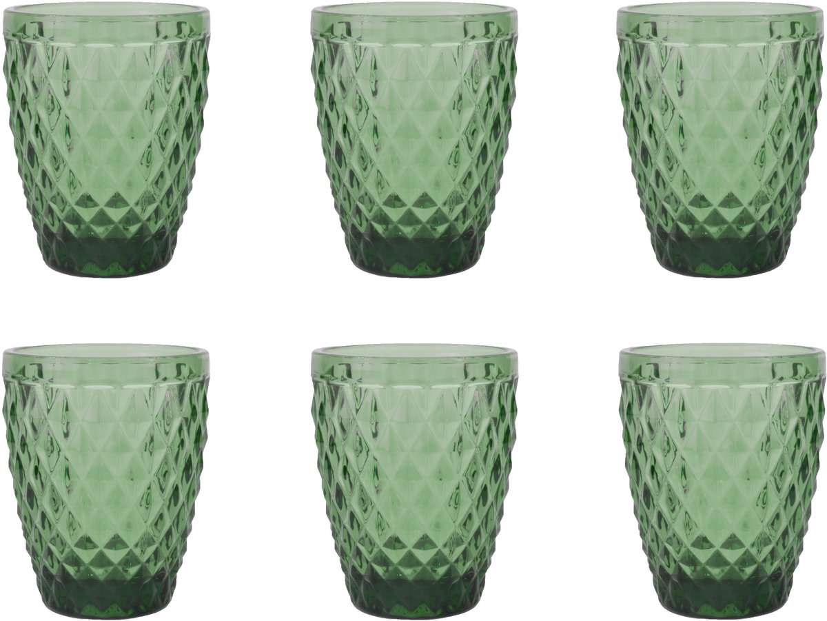 Medard de Noblat - Diamond - Glas 22 cl - Groen - 6 delig