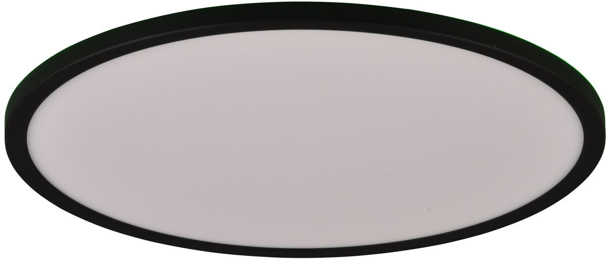 REALITY AUREO - Plafondlamp - Zwart mat - incl. 1x SMD 30 W - Bewegingssensor - Schemersensor - Niet dimbaar