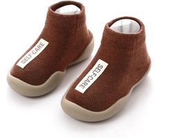 Antislip Baby Schoentjes - Eerste Loopschoentjes - Complete Baby Uitzet - Maat 20,5 - 12-18 Maanden - 13 cm - Mocca Bruin