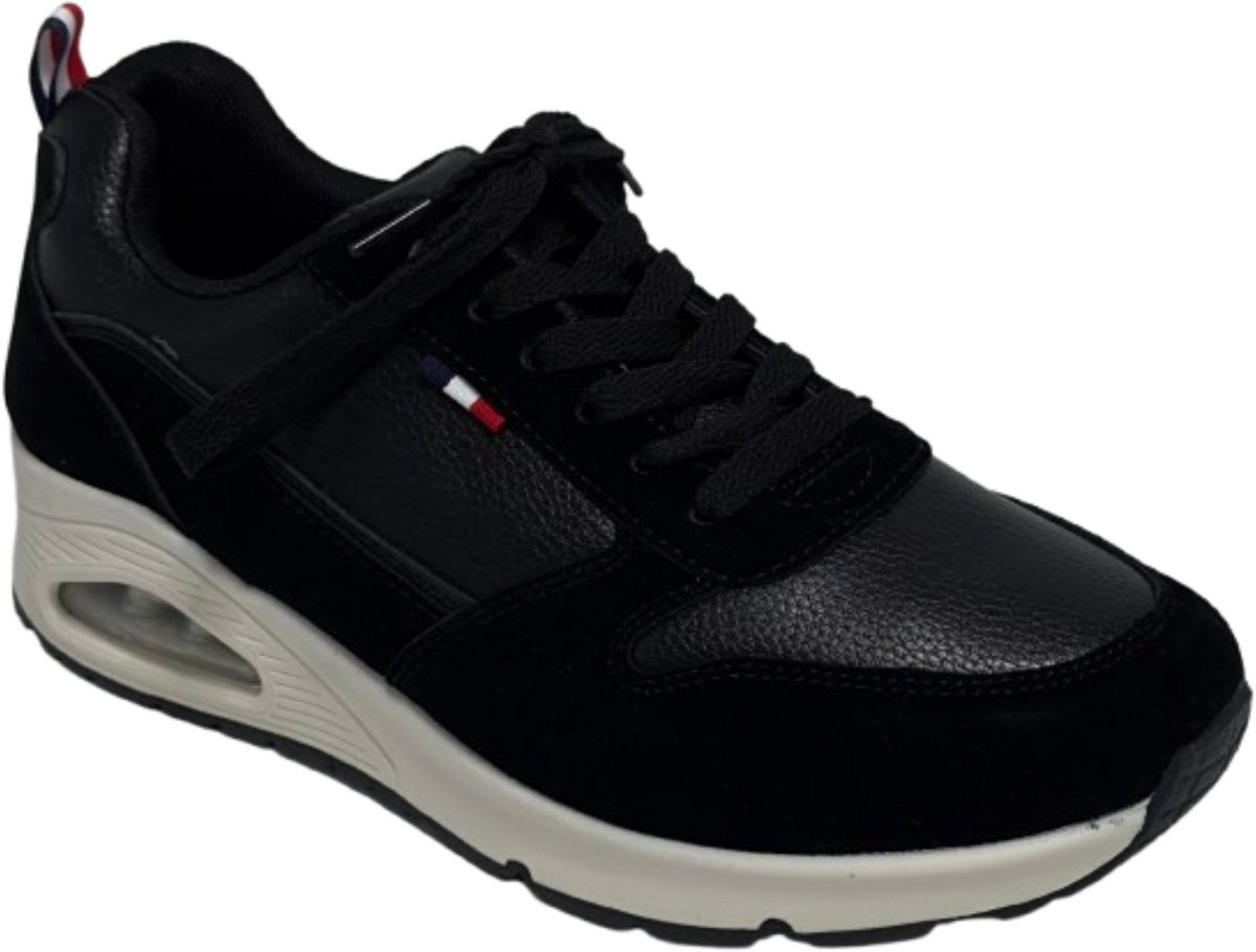 Elong500® - Heren Schoenen - Heren Sneakers - Lichtgewicht Heren Sneakers - Zwart- Maat 42