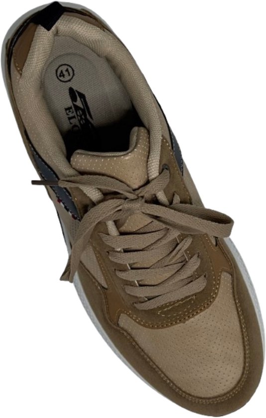 Elong500® - Heren Schoenen - Heren Sneakers - Lichtgewicht Heren Sneakers - Khaki - Maat 40