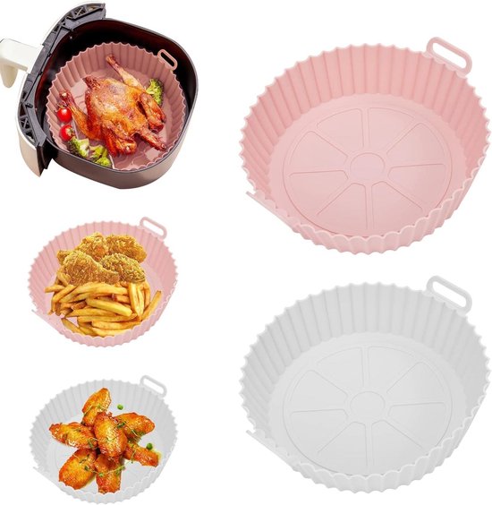 FULHANY 2 stuks tang voor heteluchtfriteuse, airfryer, tang voor hete gerechten, geschikt voor heteluchtfriteuse, oven, steelpan, uitgerust met een siliconen borstel (zwart