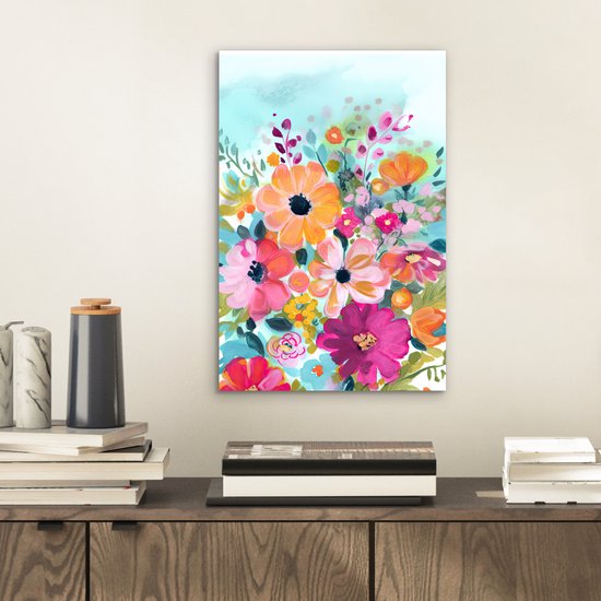 Décoration murale Métal - Aluminium Peinture Industriel - Fleurs - Tableau - Nature - Botanique - 20x30 cm - Dibond - Photo sur aluminium - Décoration murale industrielle - Pour le salon/chambre