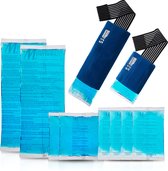 Meisterhome® Herbruikbare Hot Cold Pack – set van 8 Gel Packs + 2 Houders met Klittenbandsluiting – 3 verschillende groottes - Ice Pack Herbruikbaar – Warm Koud Kompres – Gelpacks