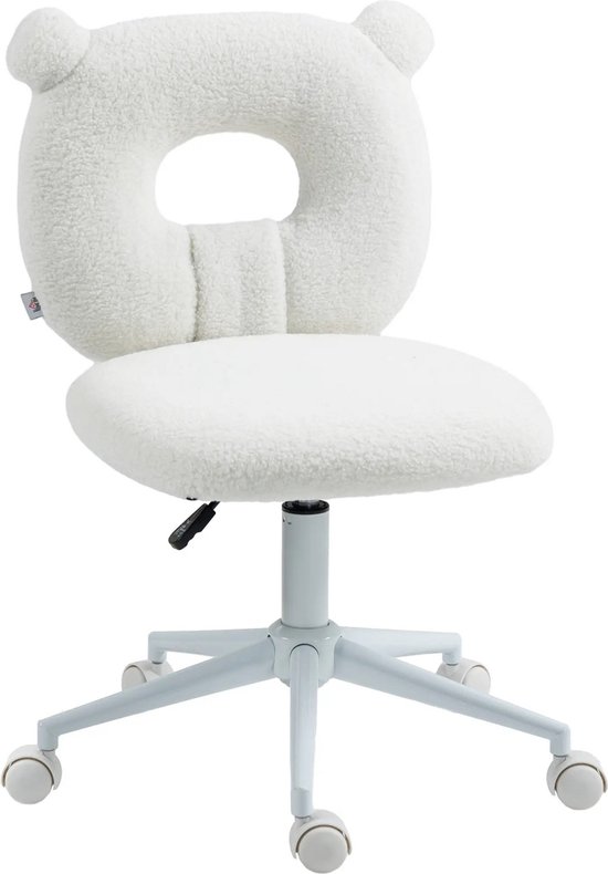 Foto: Bureaustoel in hoogte verstelbaar bureaustoel stoel wit 50 cm x 56 cm x 90 cm