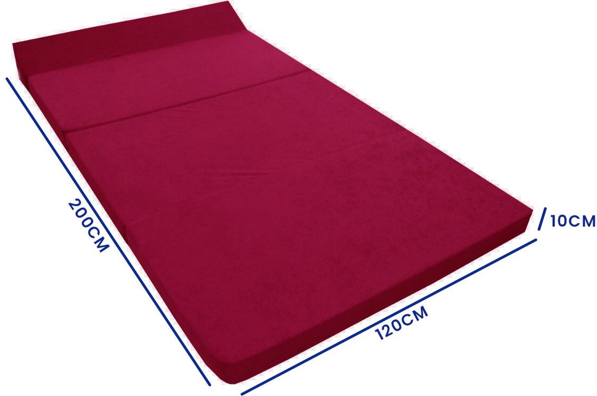Viking Choice Opvouwbaar Matras Violet - 200x120x10 cm - Inclusief Wasbare Hoes & Opbergtas