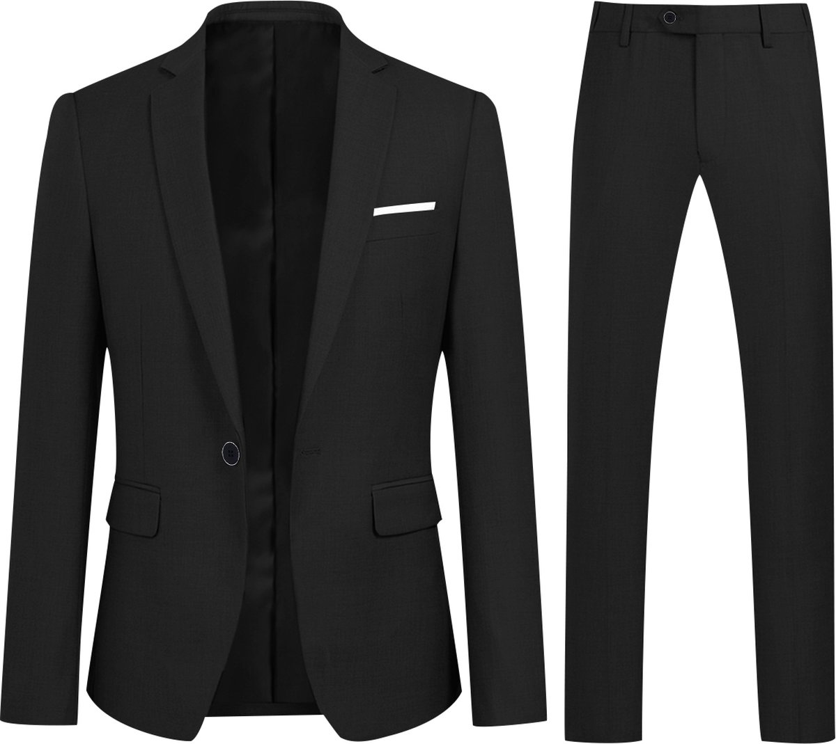 ALLTHEMEN Heren 2-Piece Suit - Zaken moderne casual jas pak - S