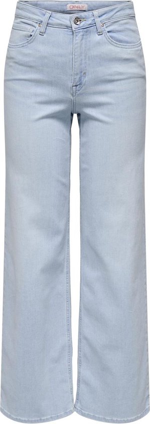 ONLY ONLMADISON BLUSH HW WIDE DNM CRO495 NOOS Dames Jeans - Light Blue Bleached Denim