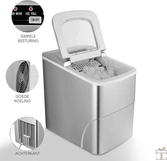 IJsblokjesmachine - PRO 2L - 2 Maten - 12KG/24u - 9 Blokjes in 6 Minuten van Merkloos — afbeelding 5