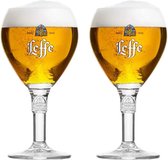 Leffe Bierglazen Kelk 250 ml - Set van 2 - Klassiek Elegant Speciaalbier Glazen - Stevig en Duurzaam - Ideaal voor Bierproeverij