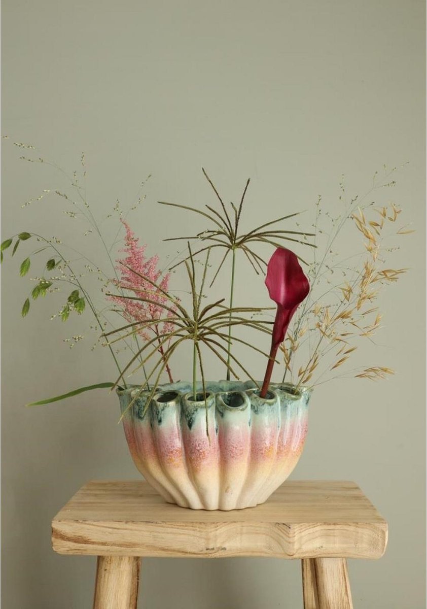 Regenboog vaas S 26,5x17,7x15,6cm