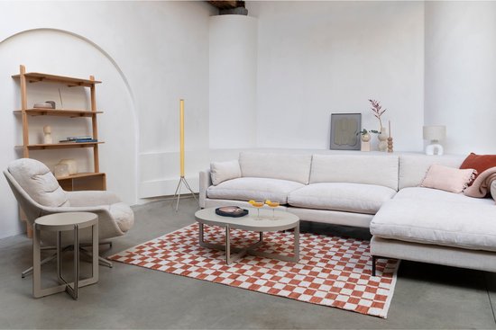 Table basse Zuiver Centre ronde 68 cm beige