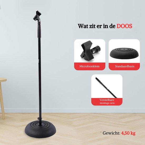 Pyle Universele verstelbare desktopmicrofoonstandaard - microfoonhouder Pyle Universele verstelbare desktopmicrofoonstandaard - microfoonhouder