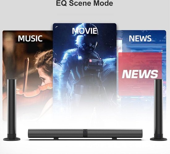 Scheidbare Soundbars Bluetooth 5.3 Surround Sound-systeem met 40W Subwoofer- voor Tv-computer - 3D Stereo Home Theatre-luidspreker met U-schijf/optisch/AUX. . — afbeelding 5