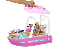 Barbie Droomboot - Speelset met barbie meubels en glijbaan