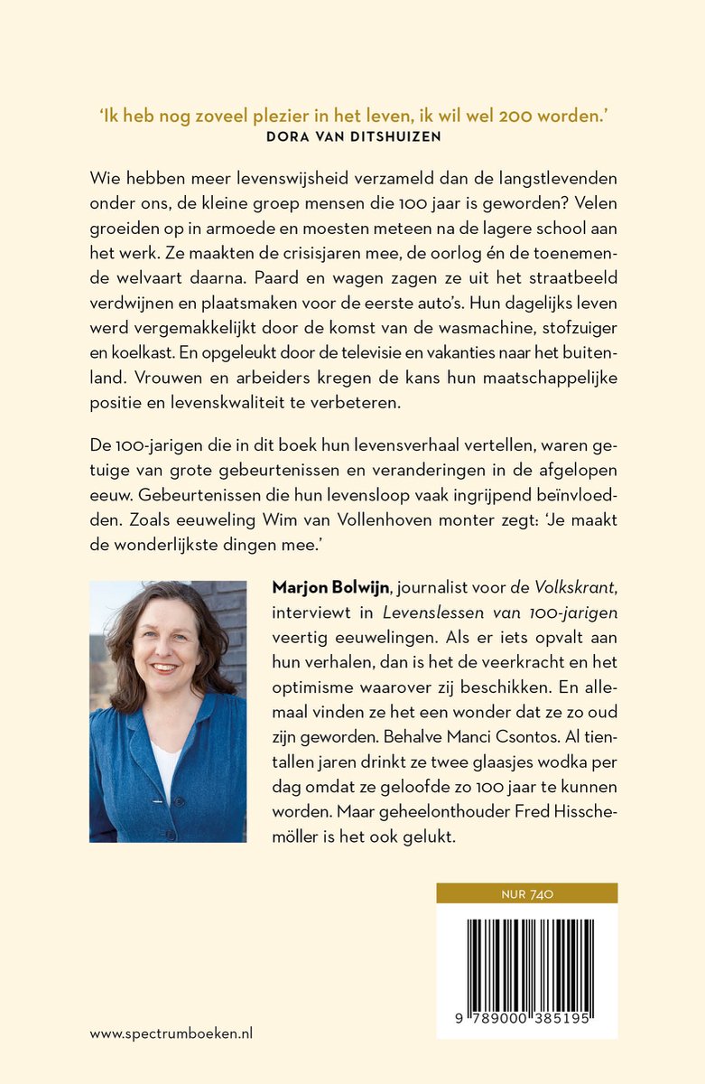 Levenslessen van 100-jarigen - back cover