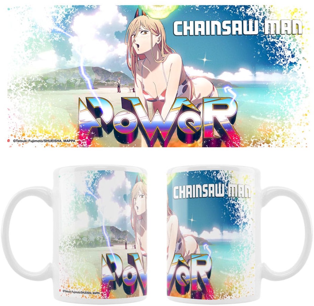 Sakami Merchandise Chainsaw Man Ceramic Mok / Beker Power Cups & Mok / Bekers