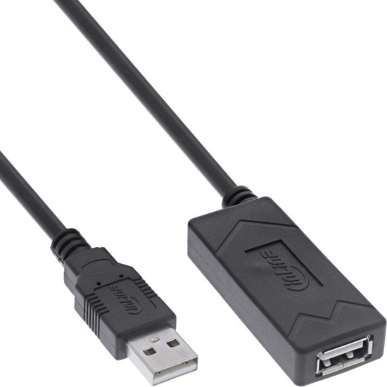 InLine Actieve USB Verlengkabel - USB 2.0 - USB-C (v) voor extra ...