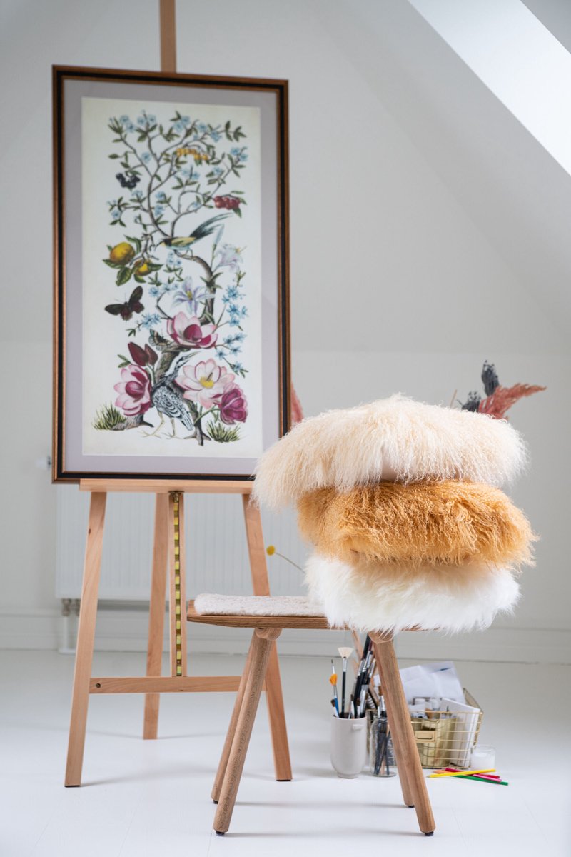 Sheepskin House - Curly Schapenvacht Kussen - Dubbelzijdig - 40x40 cm