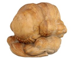Houten Yogiman - Orang Malu - ca. 30 cm - nr.5