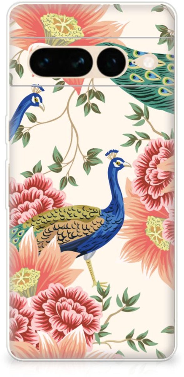 TPU Hoesje voor Google Pixel 7 Pro Pink Peacock