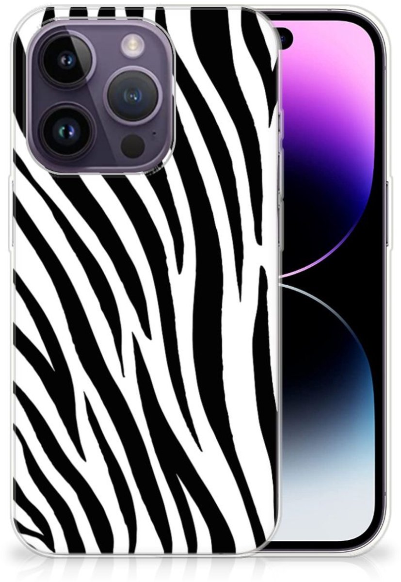 Apple iPhone 14 Pro TPU Hoesje Zebra